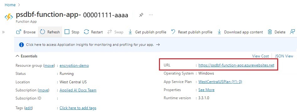 Snímek obrazovky přehledové stránky a části Základy aplikace Azure Functions.