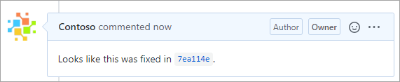 Screenshot: Automatisch verknüpfter Commit