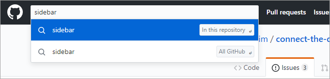 Screenshot: Suche auf GitHub