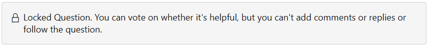 The banner shown on a question locked by a moderator.
