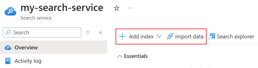 Capture d’écran des options permettant d’ajouter un index.
