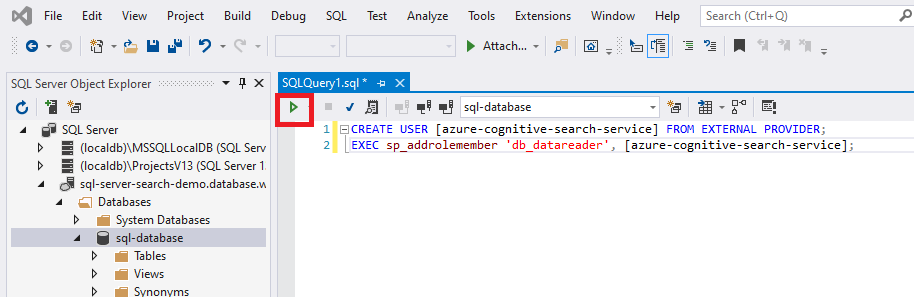 Lekérdezés végrehajtása