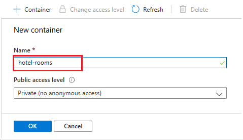 Membuat kontainer blob