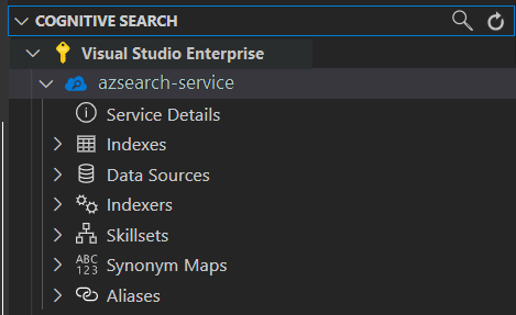 VS Code Azure zoekboom